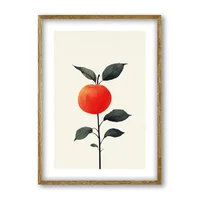 Cuadro Decorativo Artesanal Sol Caramelo 40x60cm Marco Madera