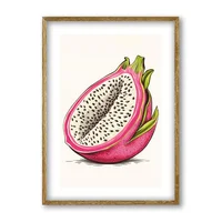 Cuadro Decorativo Artesanal Semilla Cósmica 30x40cm Marco Madera