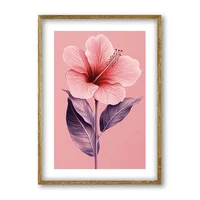 Cuadro Decorativo Artesanal Latidos Florales 60x90cm Marco Madera