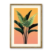 Cuadro Decorativo Artesanal Aura Verde 50x50cm Marco Madera