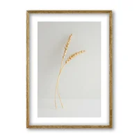 Cuadro Decorativo Artesanal Viento Dorado 21x30cm Marco Madera
