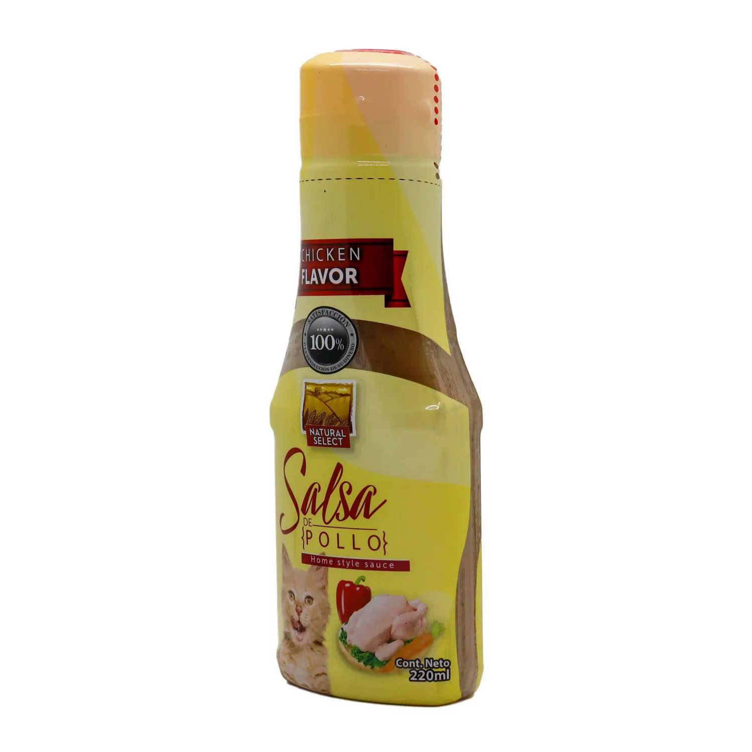 Salsa Casera Gatos Con Sabor a Pollo 220 ml