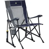 Silla de Camping Plegable Rocking Chair con Reposabrazos y Soporte