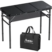 Mesa de Camping Plegable con Almacenamiento