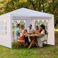 Toldo Outvita Impermeable para Eventos al Aire Libre con 3 Paredes Blancas
