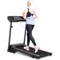 Caminadora GYMAX Plegable con Inclinación Manual y 12 Programas para Casa u Oficina