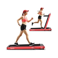 Caminadora Plegable GYMAX Para Uso Bajo Escritorio Con Control De Frecuencia Cardíaca