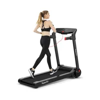 Caminadora Plegable GYMAX Roja con Pantalla HD y Control por Aplicación