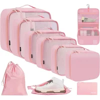 Set De 10 Organizadores De Equipaje Bagail Para Maleta De Viaje Con Malla Visible