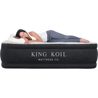 Colchón Inflable Queen King Koil Con Bomba Integrada Y Superficie Acolchada