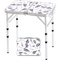 Mesa de Camping Plegable Ajustable, Práctica y Portátil para Exterior