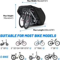 Funda Impermeable Bicicleta Favoto 29 Pulgadas Oxford Negra con Bolsa