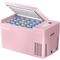 Refrigerador Portátil BougeRV Rosa para Auto y Camper con Compresor