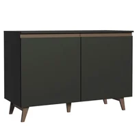 Mueble de Cocina Bajo Reims 1.20 m 2 Puertas con Encimera Negro