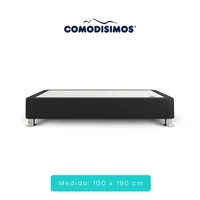 Base Cama Essensial Negra Sencilla 100x190 Comodisimos