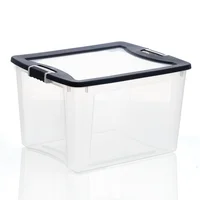 Caja Organizadora Plástica Clarity con Tapa 71 litros Transparente Wenco
