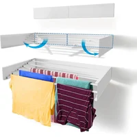 Tendedero de Ropa Plegable Montado en Pared
