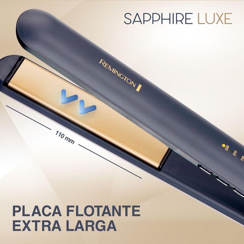 Combo Remington Plancha de cabello Sapphire S5805 Rizador en