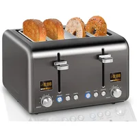Tostadora SEEDEEM de 4 Rebanadas con Pantalla LCD y Ranuras Extra Anchas