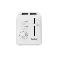 Tostadora Compacta Cuisinart Blanco con 7 Niveles de Tostado y Ranuras Extra Anchas
