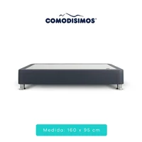 Base Cama Essensial Gris Queen 160x0.95 Dividida Comodisimos