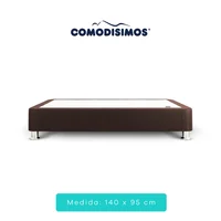 Base Cama Essensial Café Doble 140x0.95 Dividida Comodisimos
