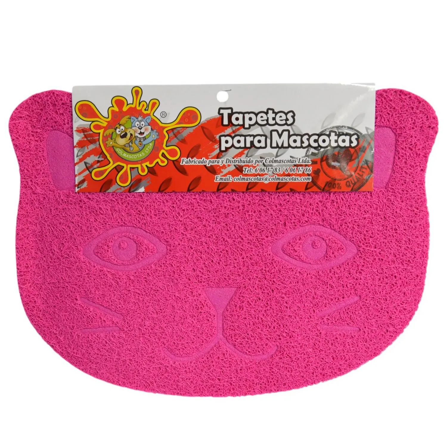 Tapete sintetico para mascotas estilo kitty rosada colmascotas
