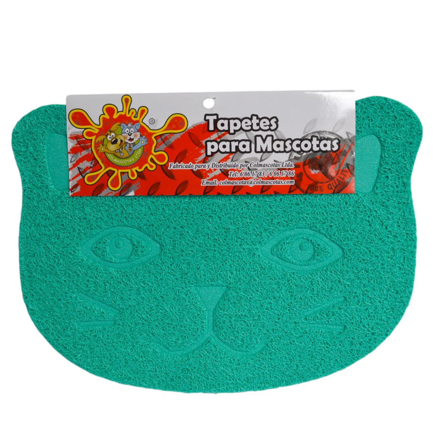 Tapete sintetico para mascotas estilo kitty azul colmascotas
