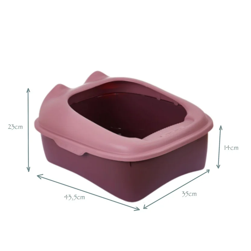 Arenera para Gato Plástica Mediana con Pala Morada 42.5x34.5x19.5cm ...