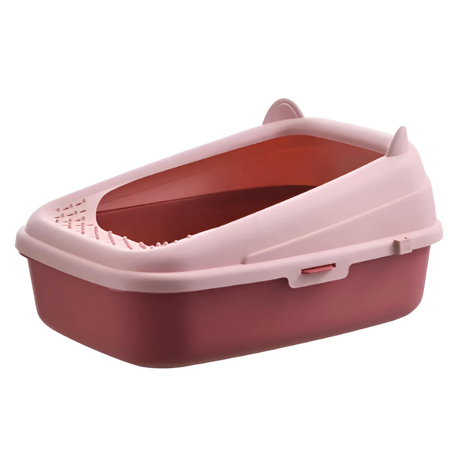 Arenera para Gato Plástica Mediana con Pala Morada 42.5x34.5x19.5cm Colmascotas