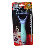 Cepillo para perro desenredador y cortanudos azul talla m colmascotas
