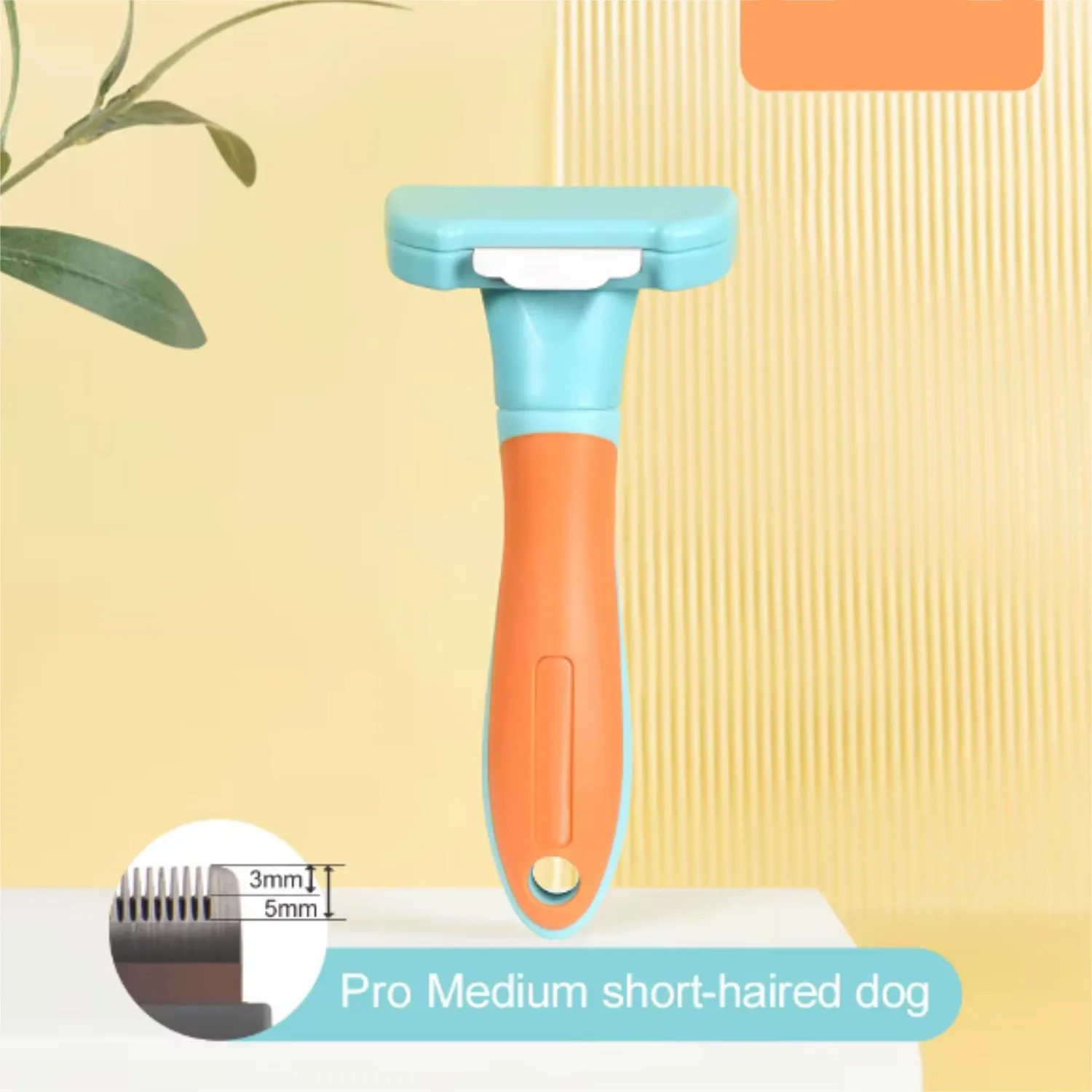 Cepillo deslanador y furmipets para perro naranja talla m colmascotas