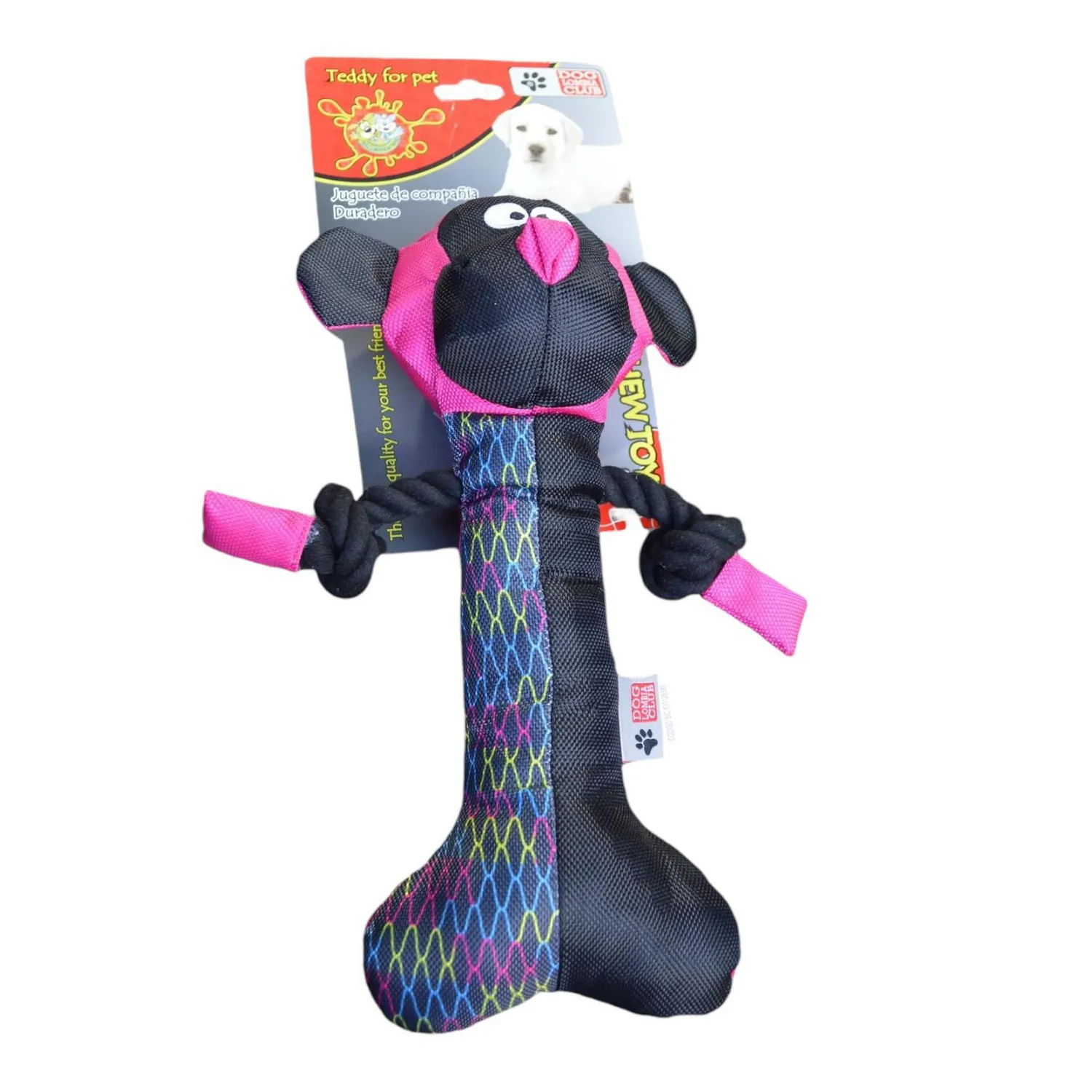 Juguete para perro peluche monkey rosado 32x17cm colmascotas