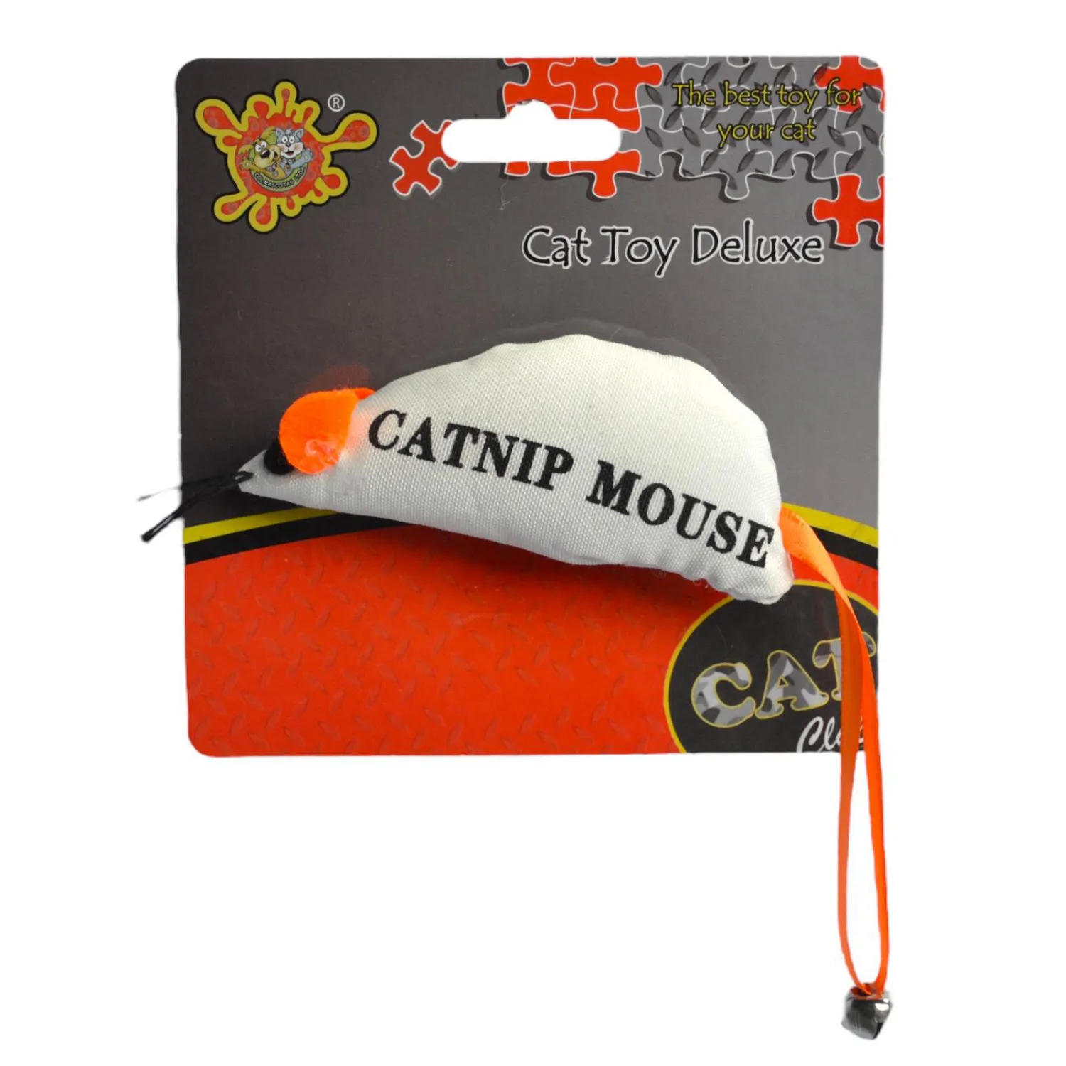 Juguete para gato catnip peluche ratón grande con cascabel colmascotas