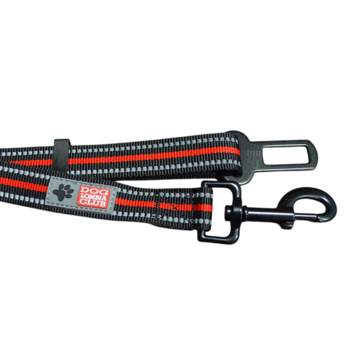 Correa para carro cinturon de seguridad rojo 50-75cm colmascotas