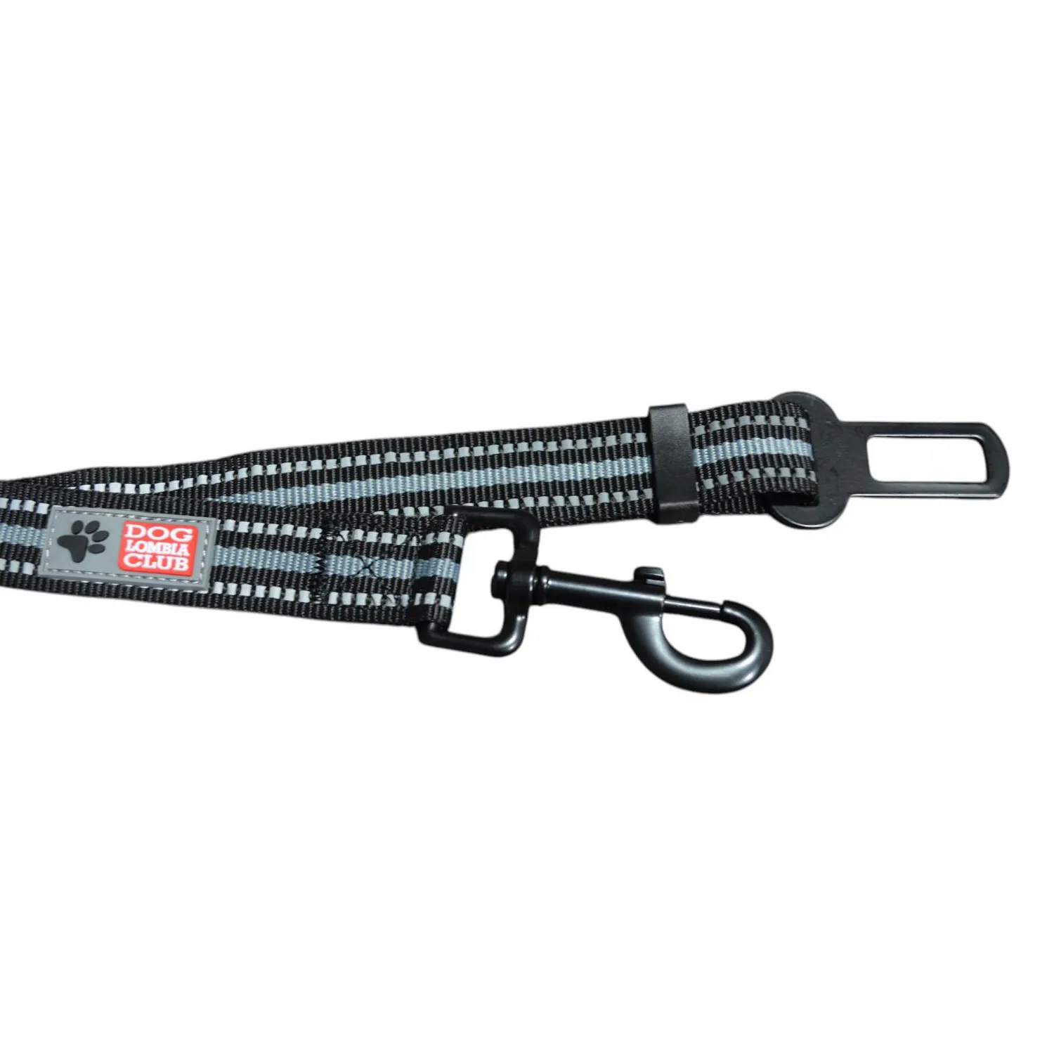 Correa para carro cinturon de seguridad gris 50-75cm colmascotas
