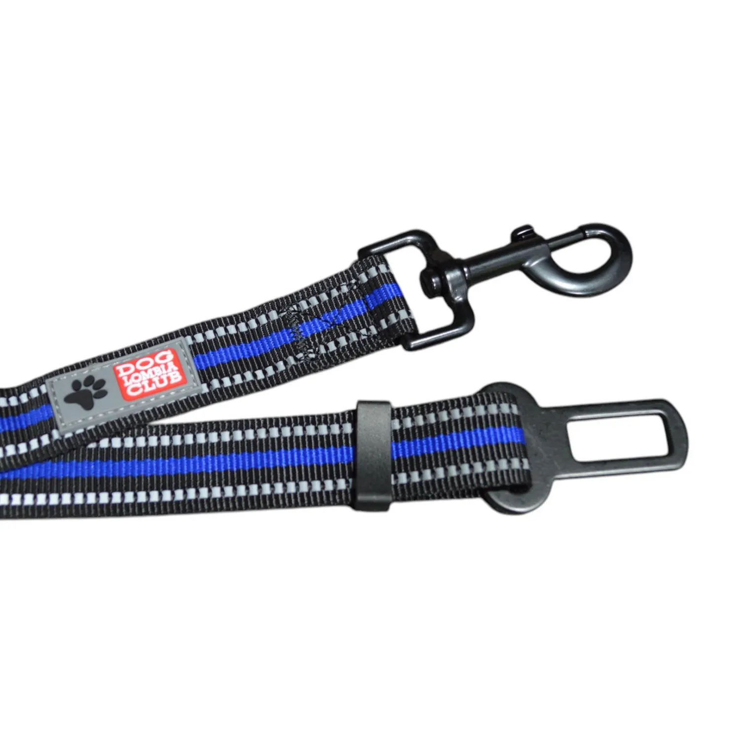 Correa para carro cinturon de seguridad azul 50-75cm colmascotas