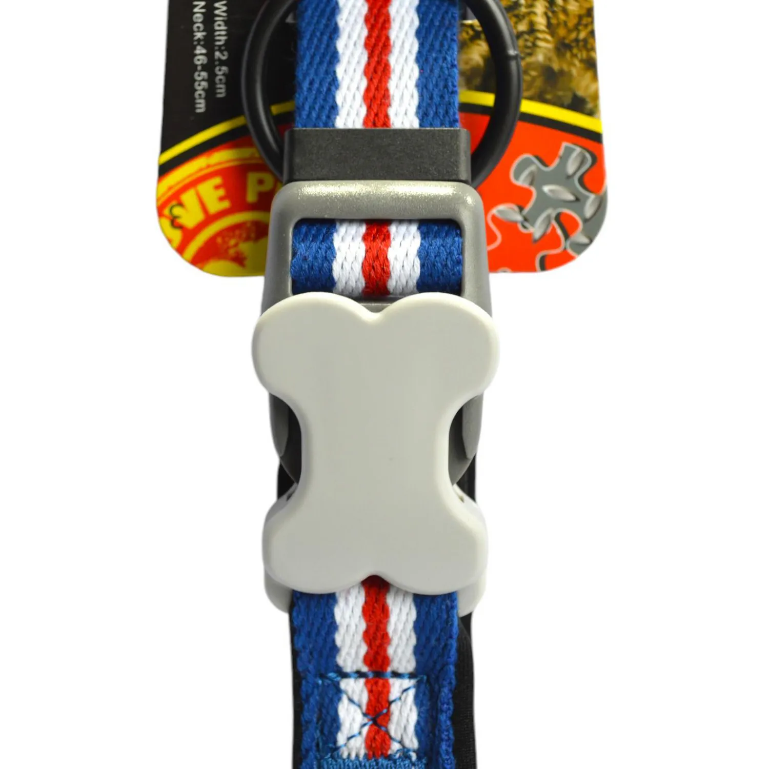 Collar para perro nautica azul 1.5 cm/cuello 34-46cm colmascotas