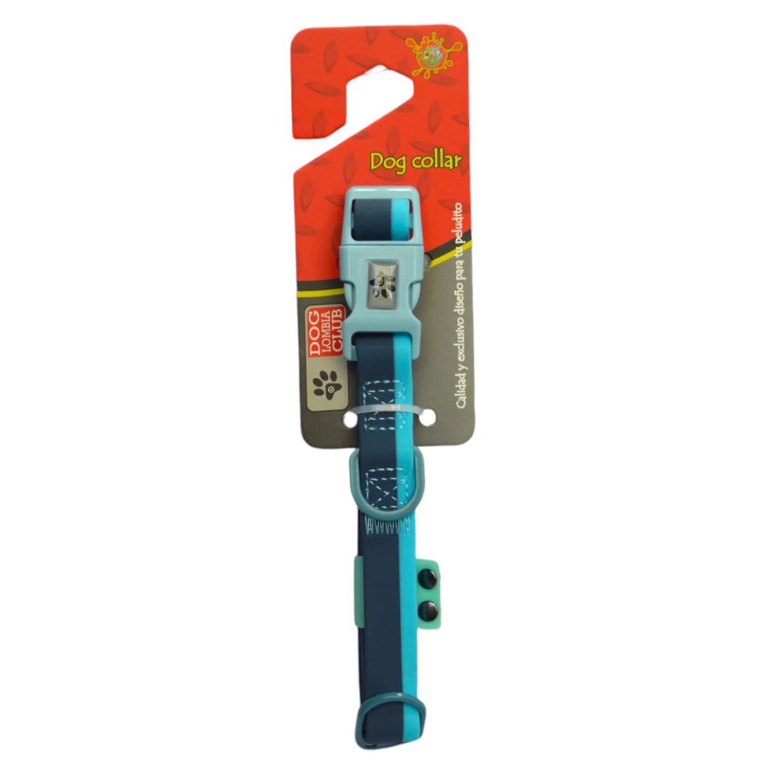 Collar para perro extreme dual color celeste+azul 2.0 cm/cuello 35-53cm colmascotas