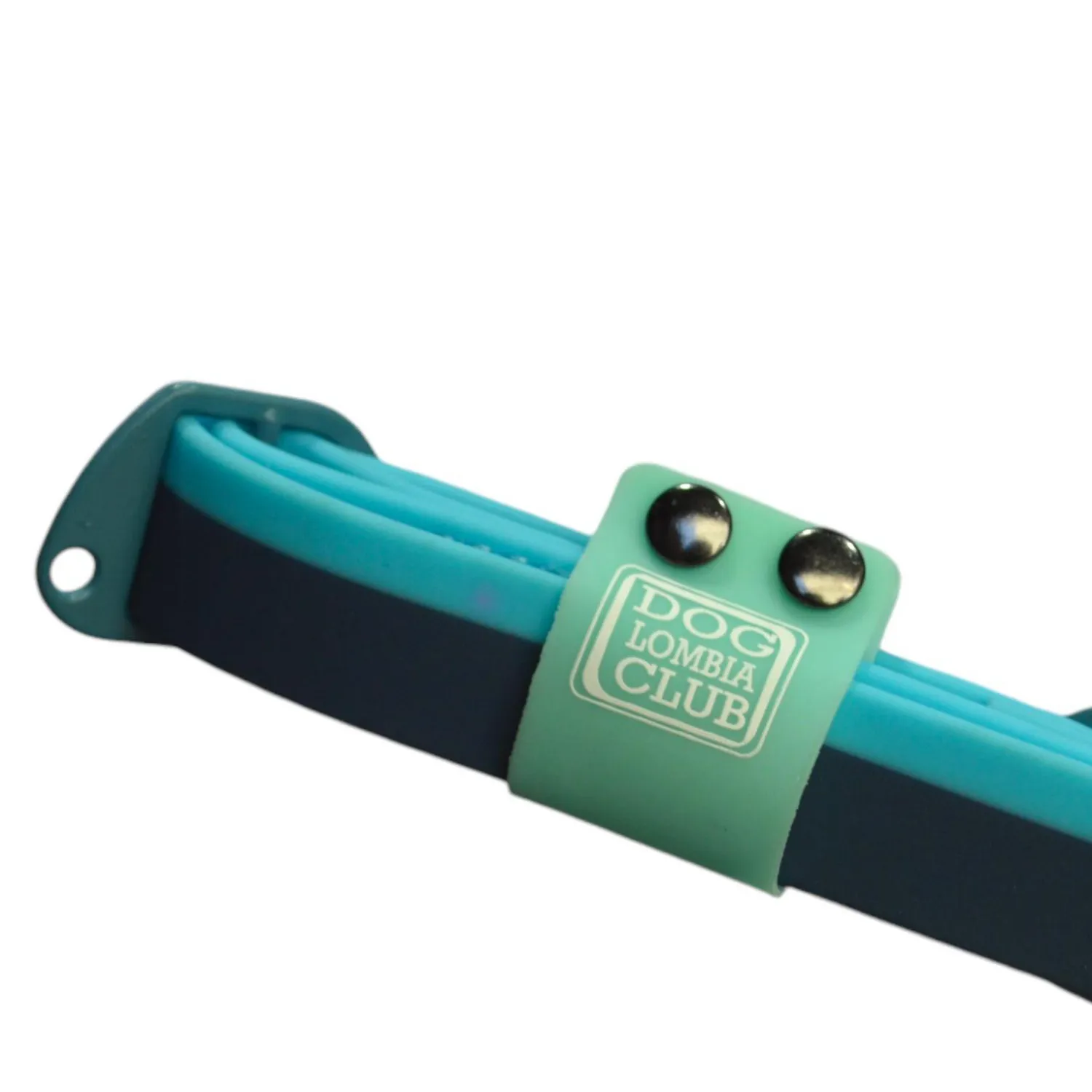 Collar para perro extreme dual color celeste+azul 2.0 cm/cuello 35-53cm colmascotas