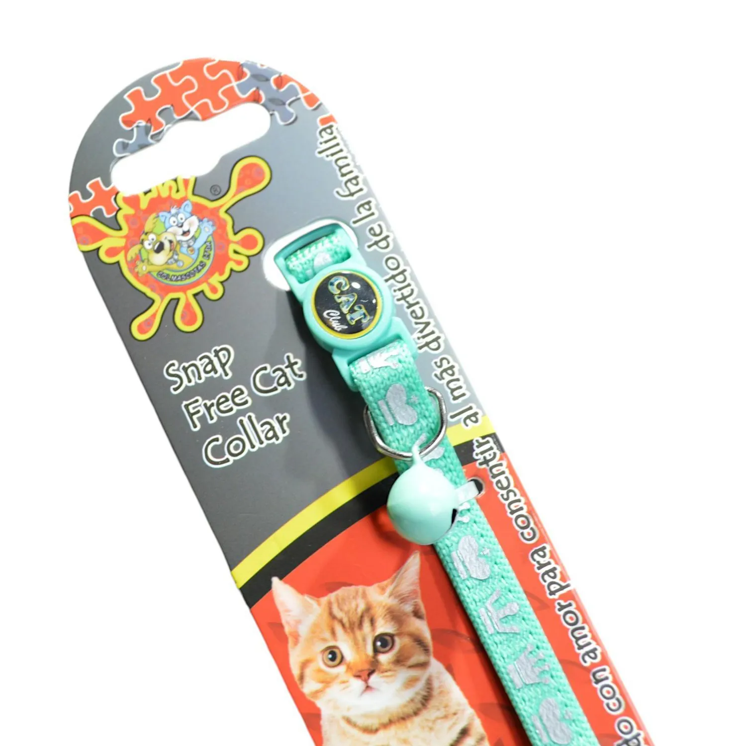 Collar para gatos coronitas reflectivo verde colmascotas