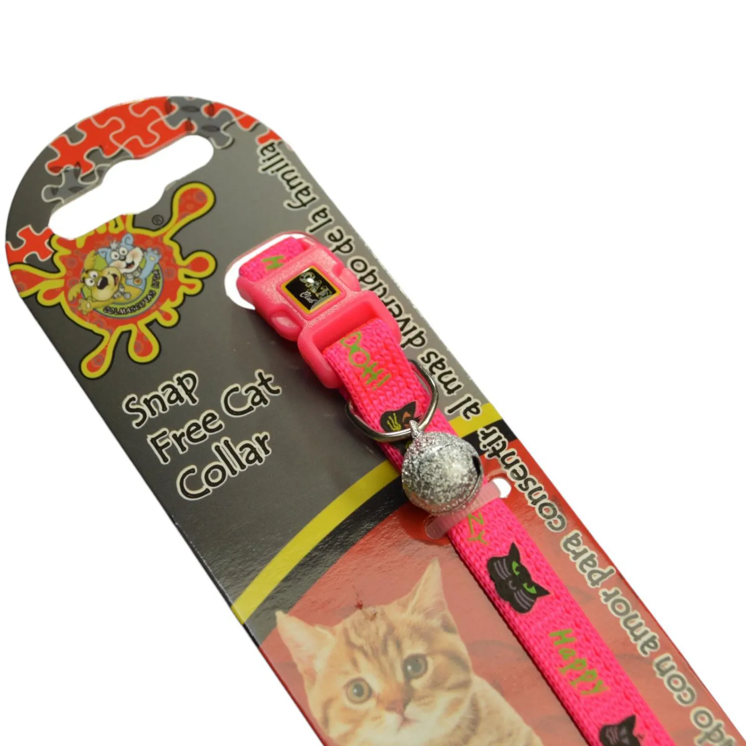 Collar para gatos happy cats fucsia colmascotas