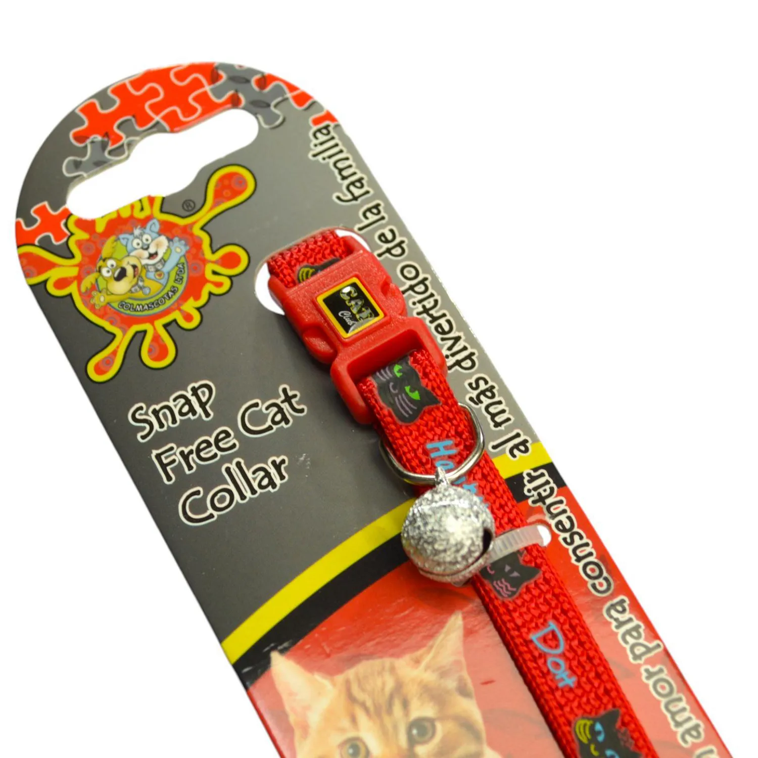 Collar para gatos happy cats rojo colmascotas
