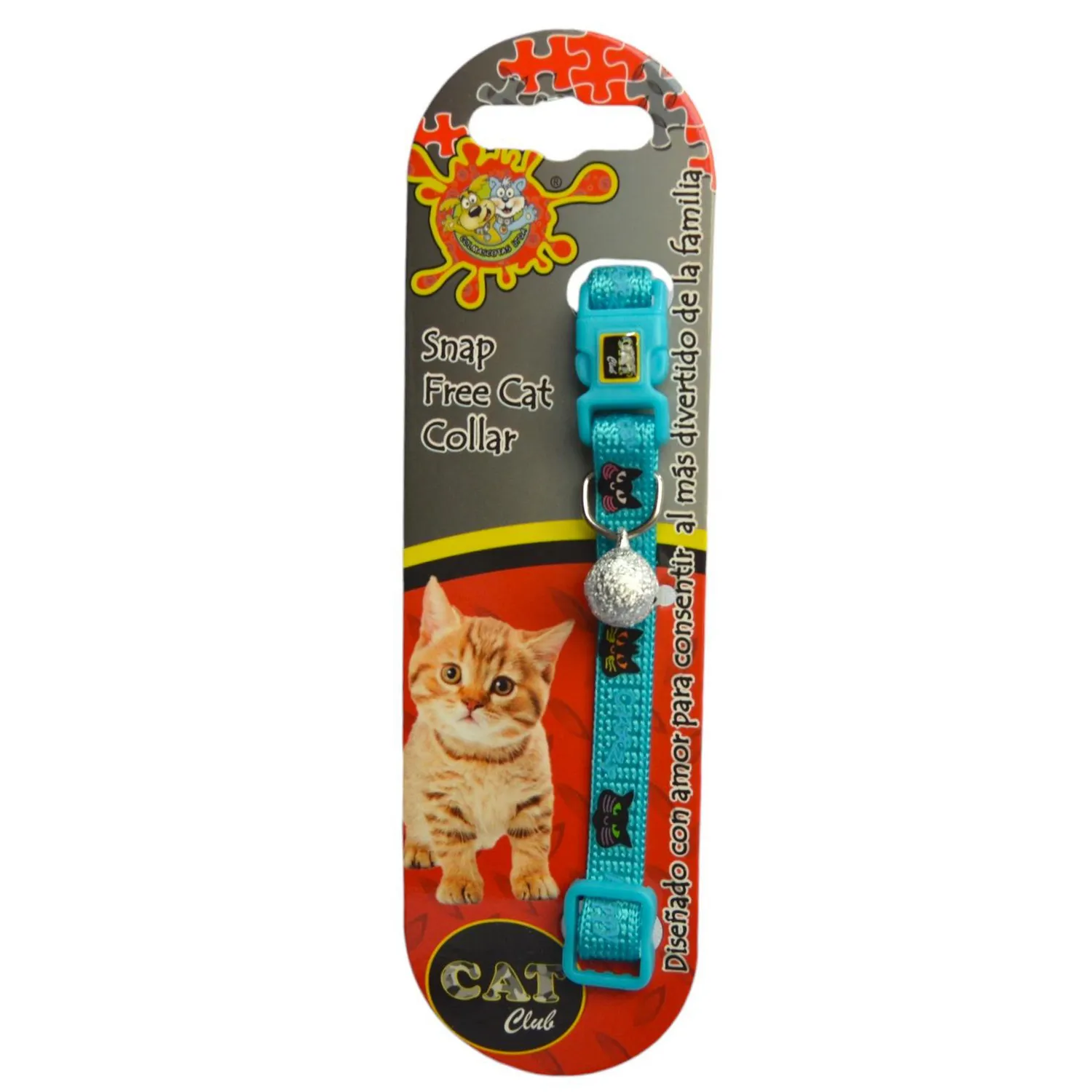 Collar para gatos happy cats azul colmascotas