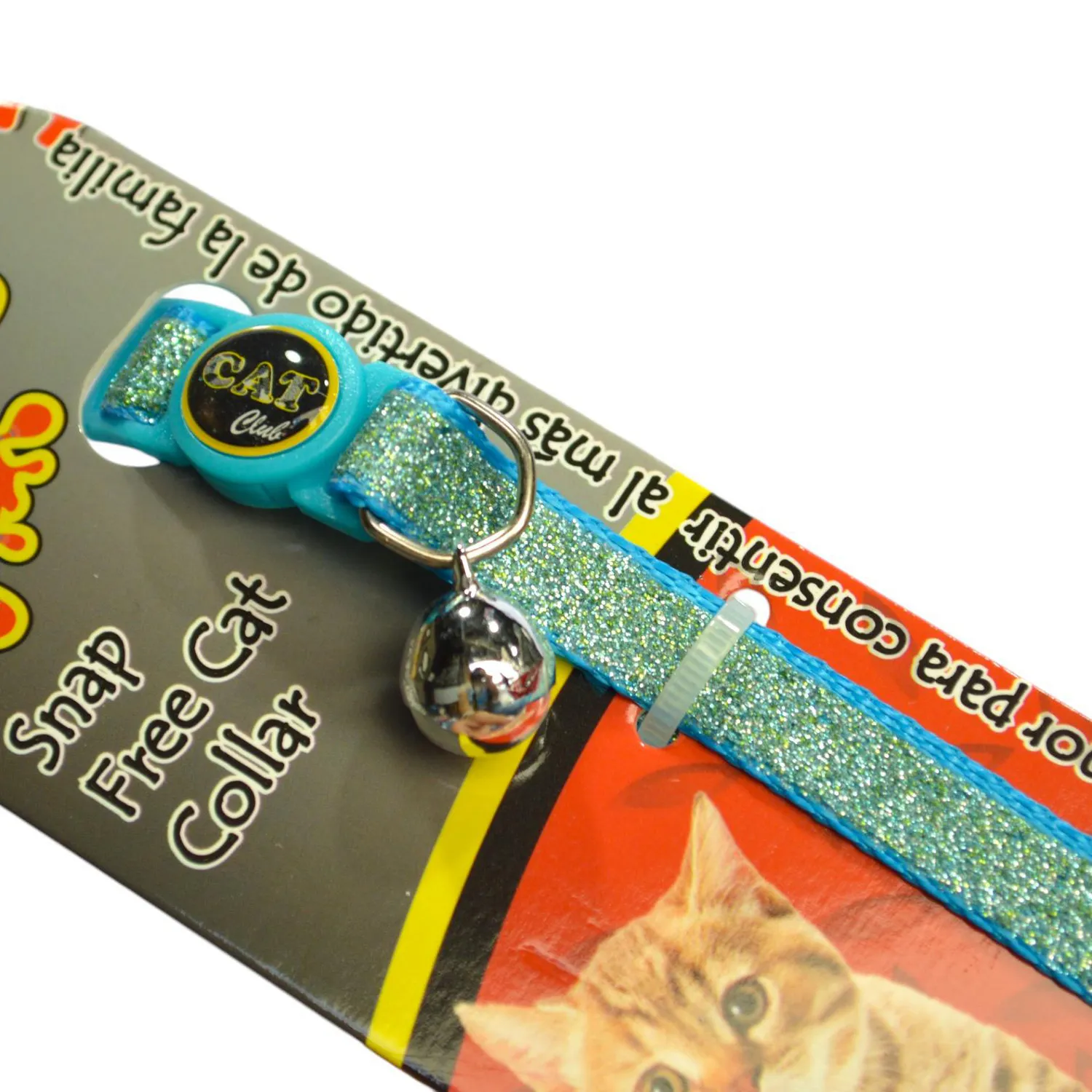 Collar para gatos escarchado celeste colmascotas