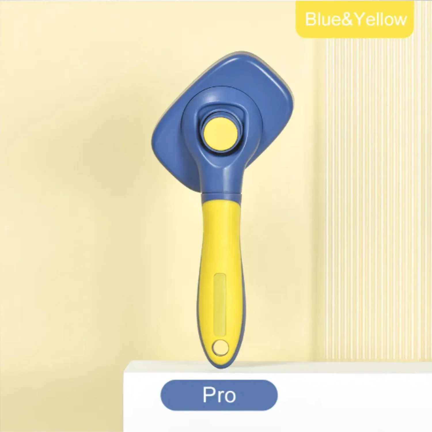 Cepillo para perro expulsapelo 360 grados amarillo colmascotas