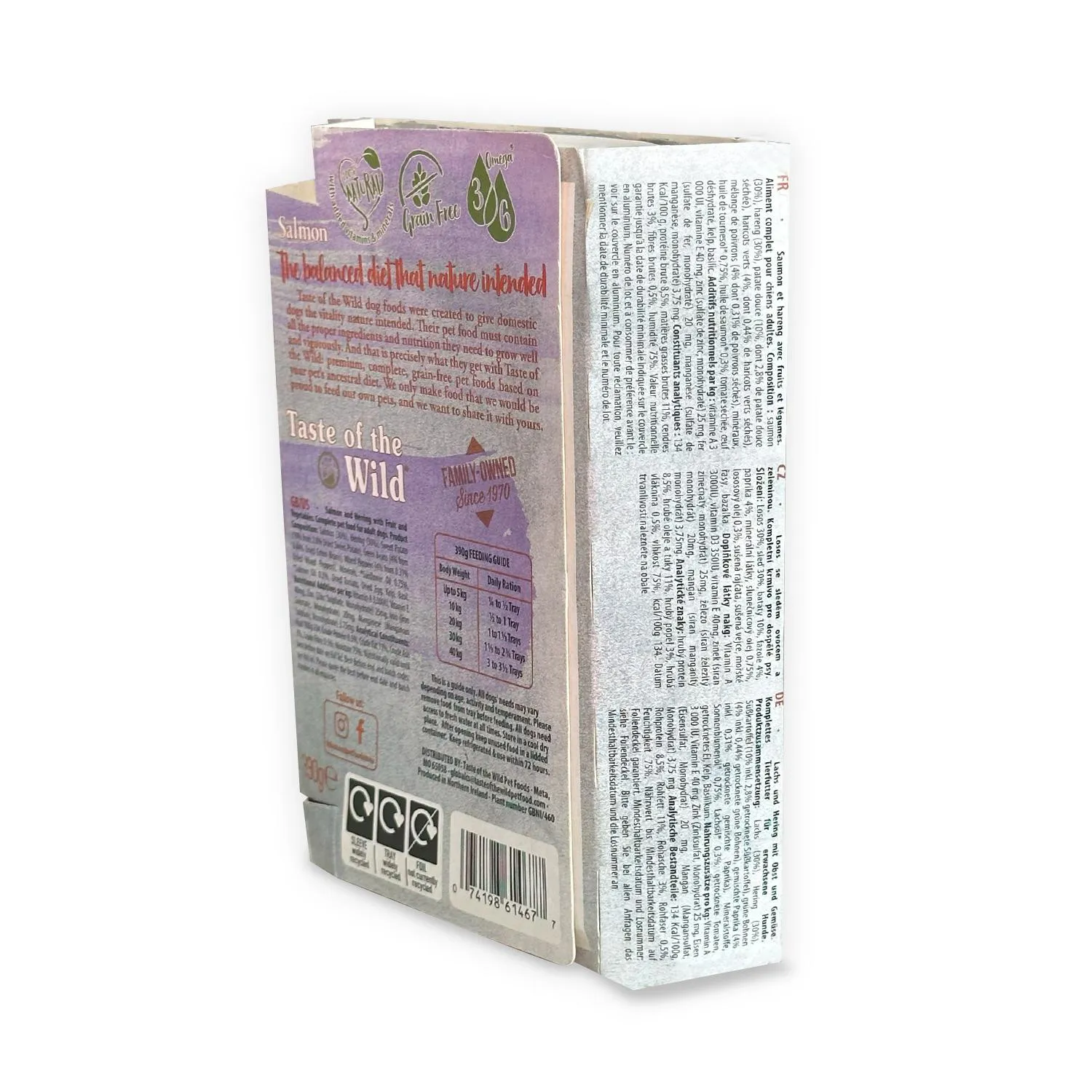 Comida Húmeda Para Perro Tow Bandeja Sabor Salmón 390gr 3