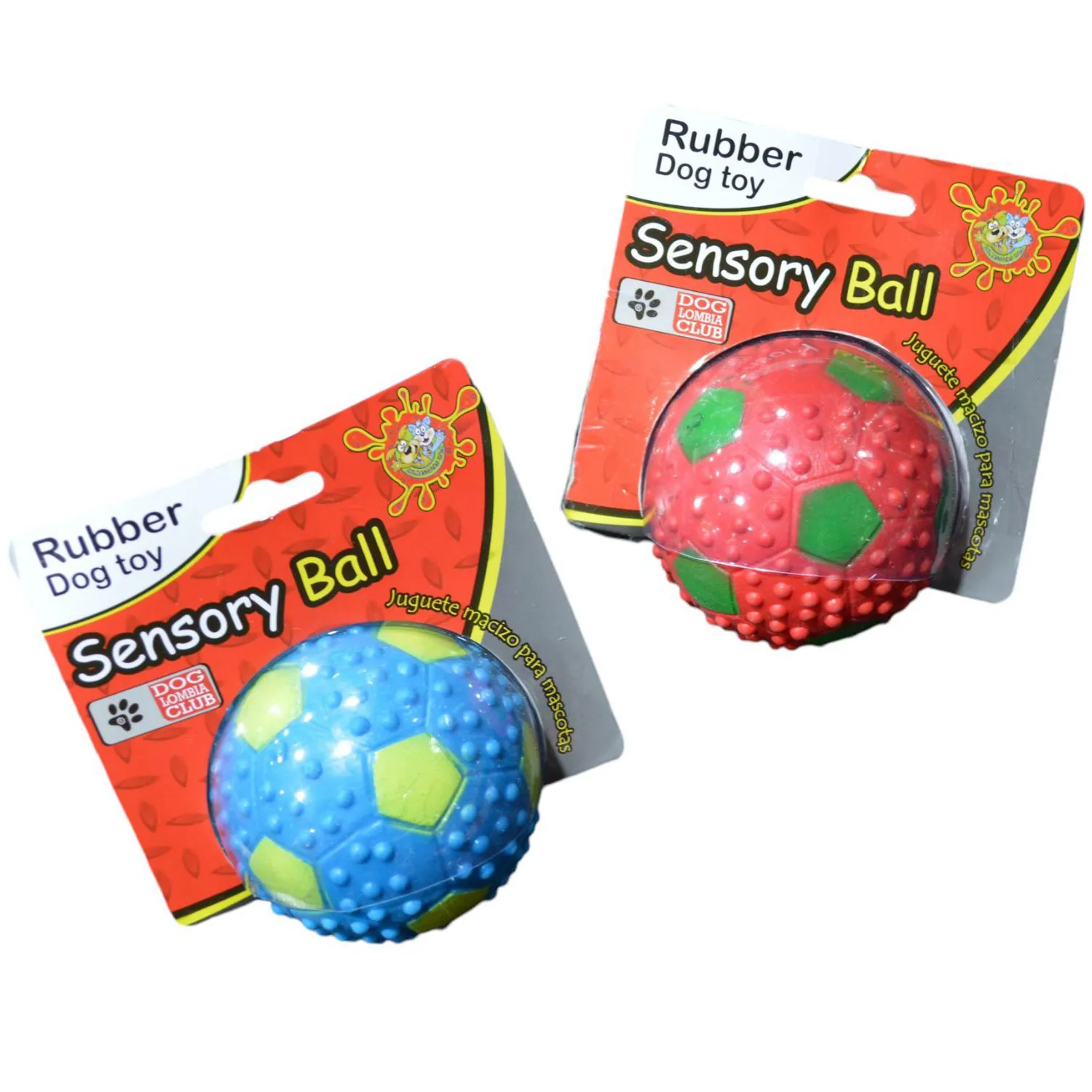 Pelota para perro maciza futbol 9cm colmascotas
