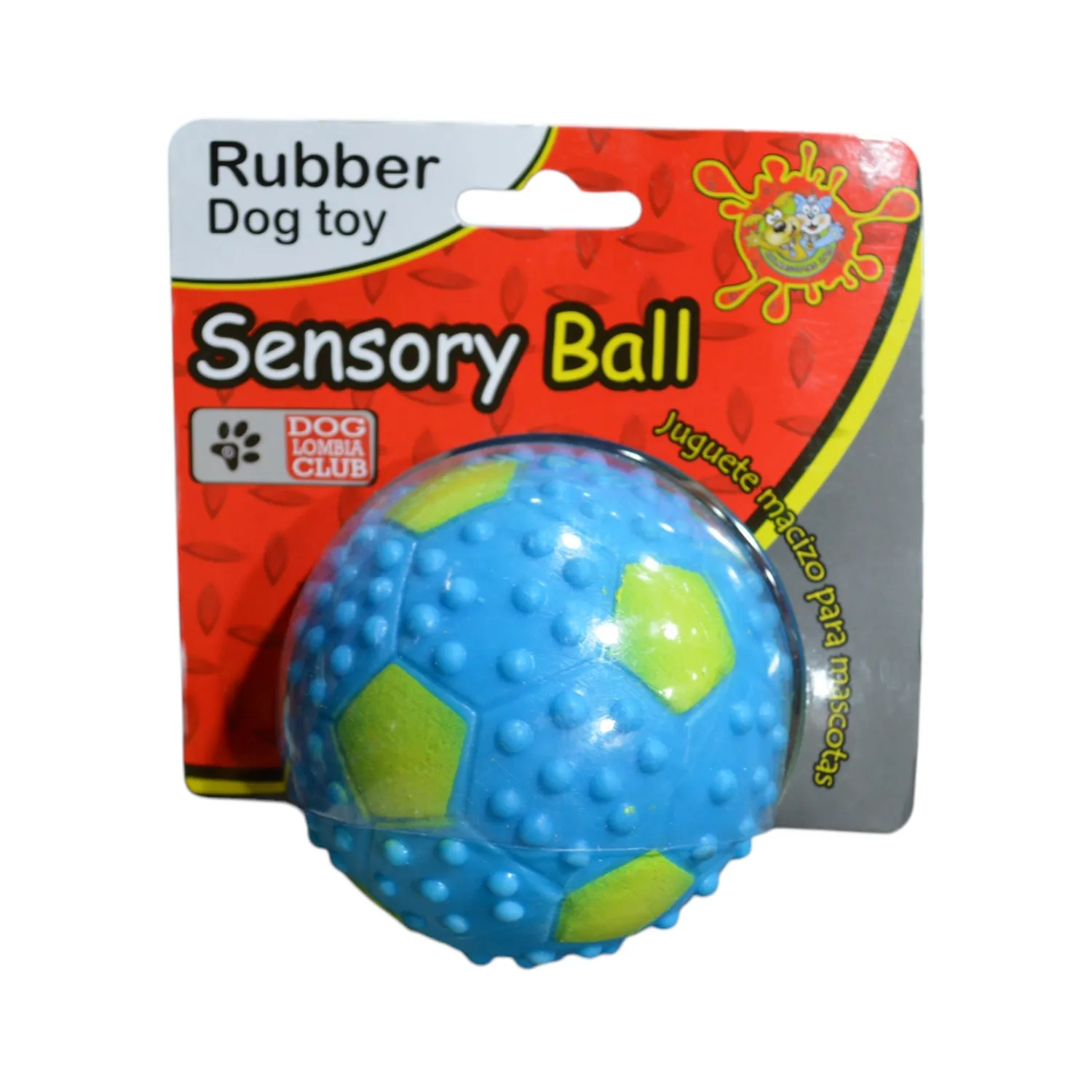 Pelota para perro maciza futbol 9cm colmascotas