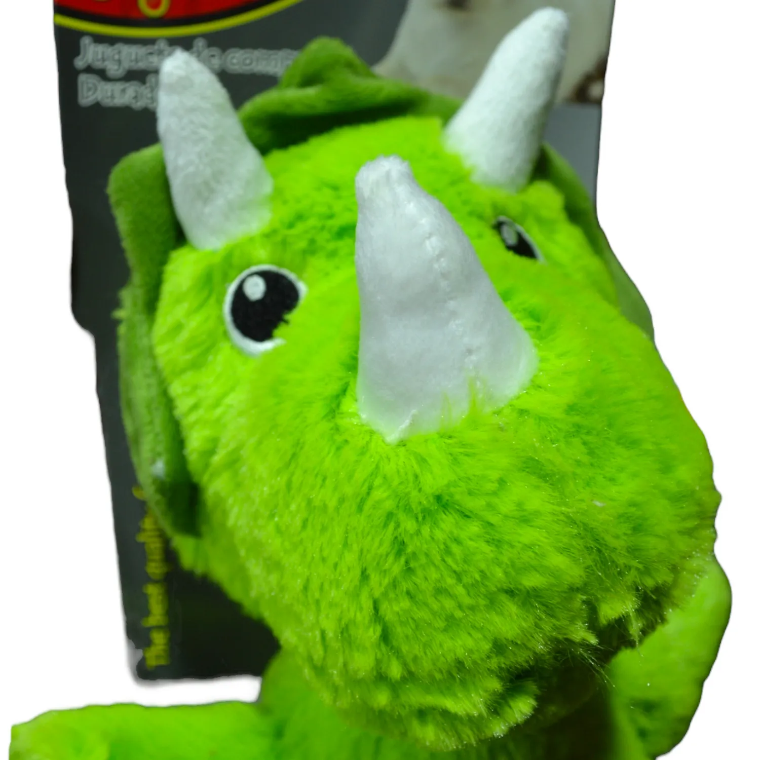 Juguete para perro peluche dispensador dinosaurio verde 18x27cm colmascotas